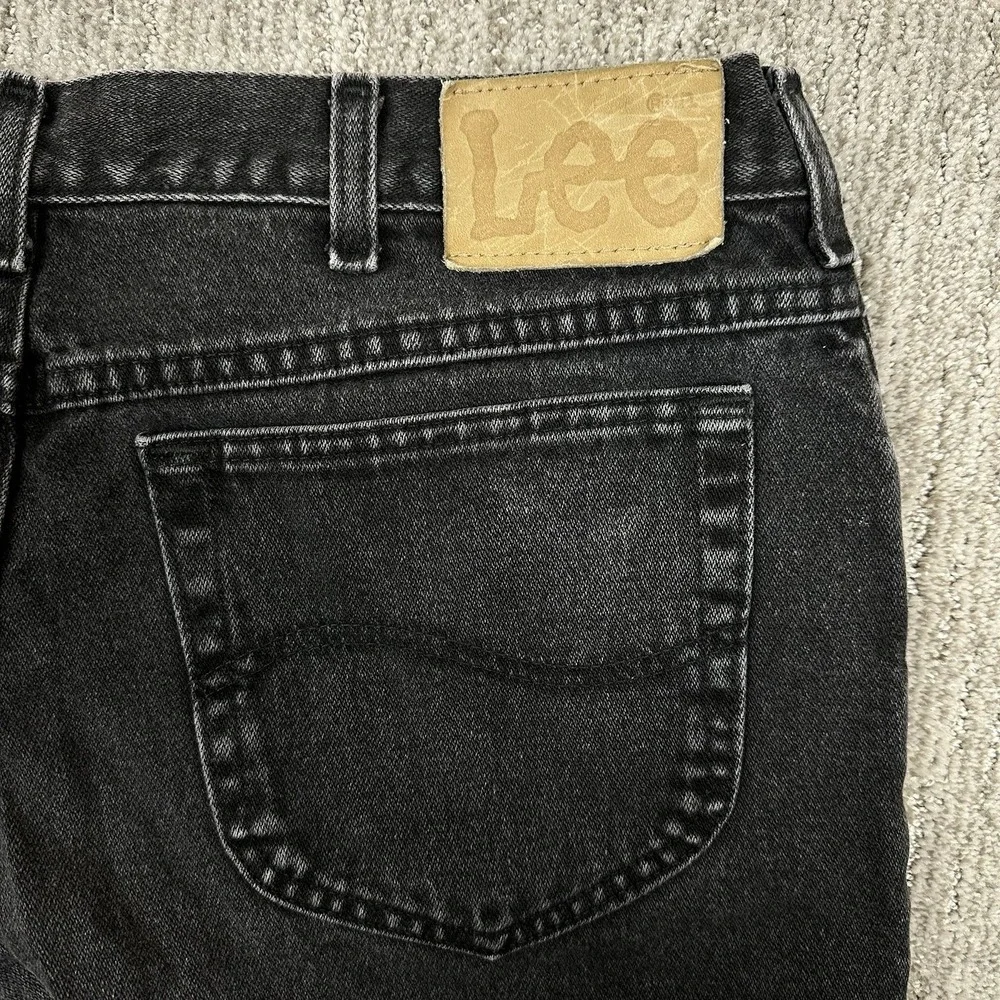 Vintage Lee Mens Jeans 36x32 Black Denim Made in USA Skater‎ Grunge Fits 34x30